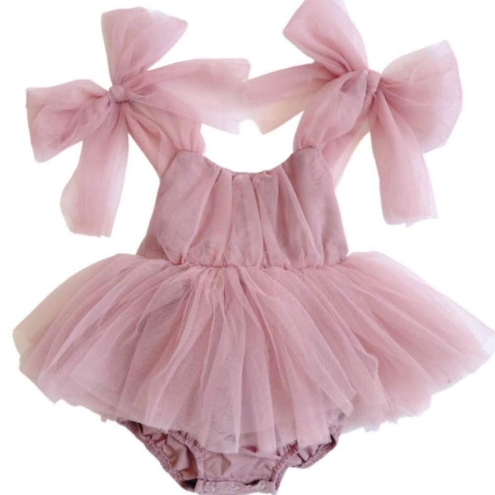 Arabella and rose dusty pink romper dress